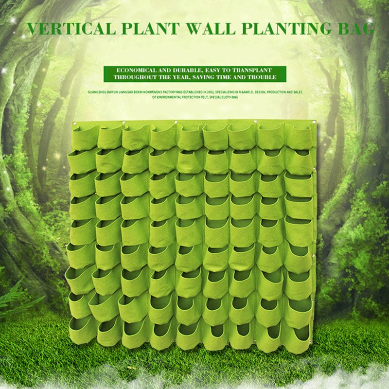 VOZZISOUE Muur Opknoping Planten Bonsai Zakken Planter Tuin Tas 9/18/25/36/49/ 56/64/81 zakken Verticale Tuin Groene Groeien Zakken