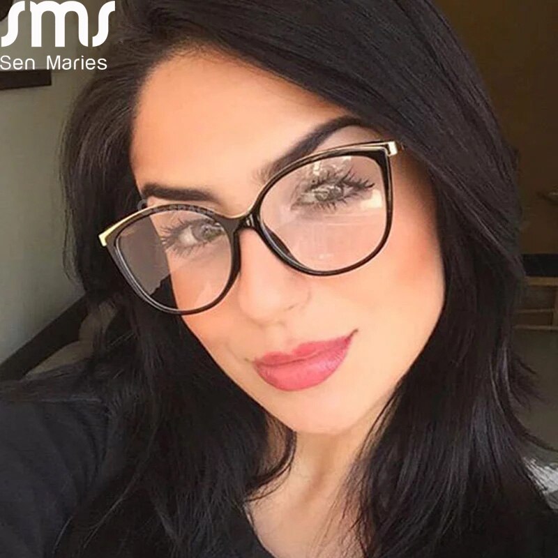 Gafas ópticas ultraligeras para hombre y mujer, monturas para gafas de plástico, de titanio, Retro, con de gato, a la