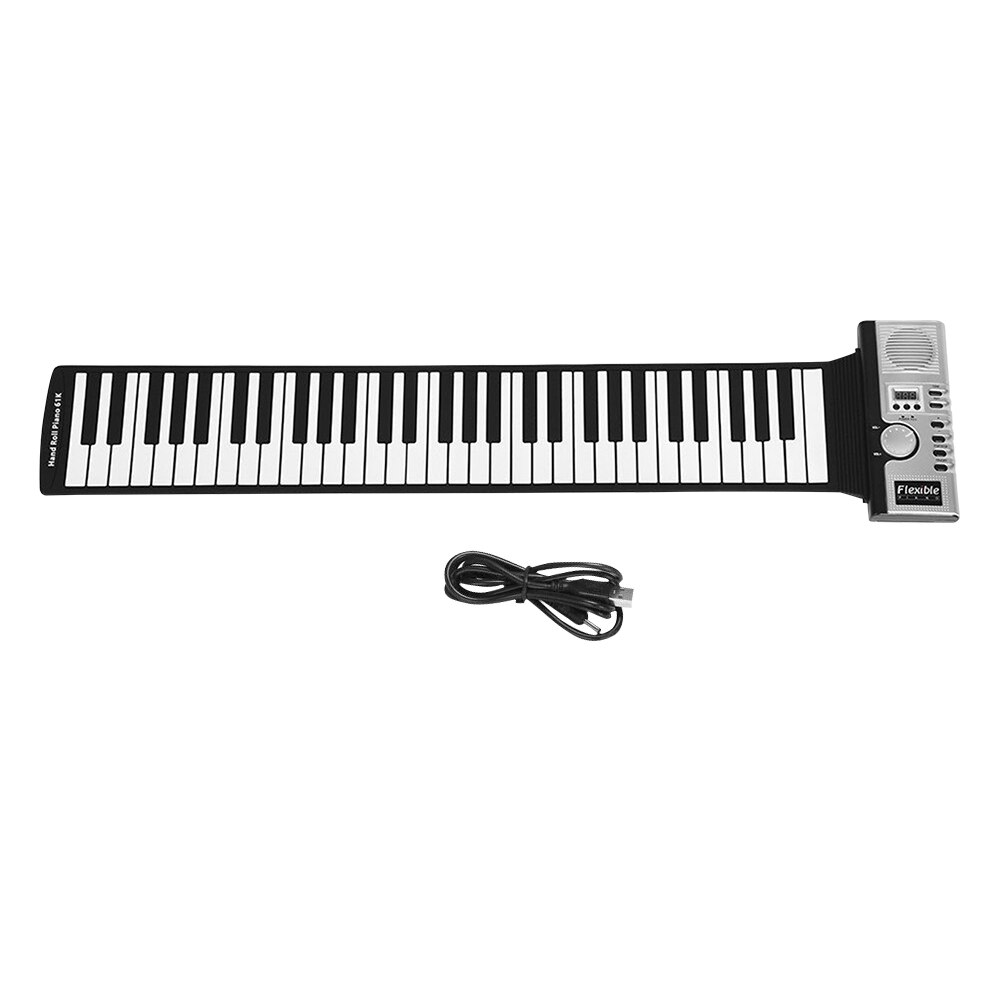 Ręczne rozwijane pianino przenośne składane elektroniczne organki instrumenty klawiszowe 61 klucz dla miłośnicy muzyki akcesoria robić gier