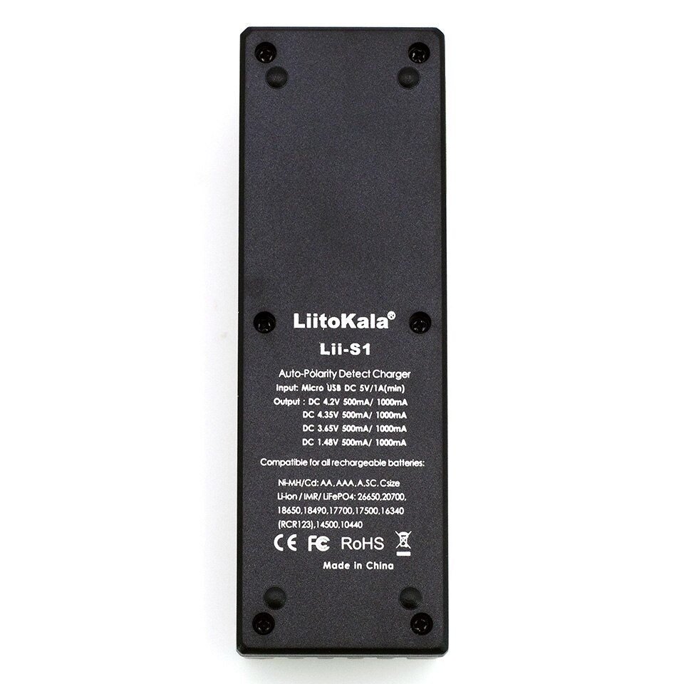 LiitoKala Lii-PD4 Lii-PL4 S1 cargador de batería para 18650, 26650, 21700, 18350 AA AAA de 3,7 V/3,2 V/1,2 V/1,5 V batería de litio de NiMH