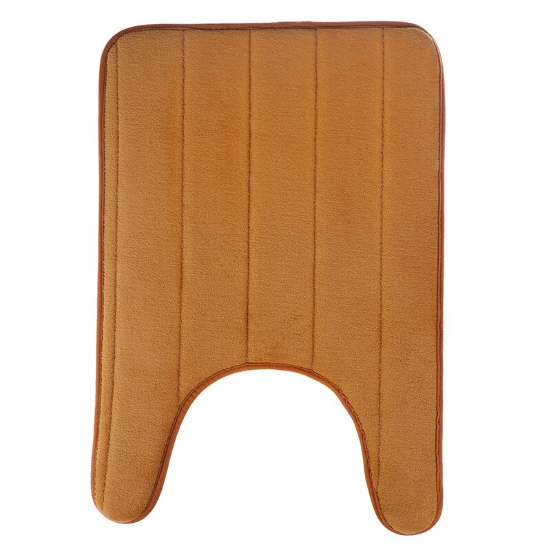 U-Shaped Memory Foam Bath Mats Toilet Mat Bathroom Coral Fleece Carpet Rug Anti-slip Floor Carpets Home Decor