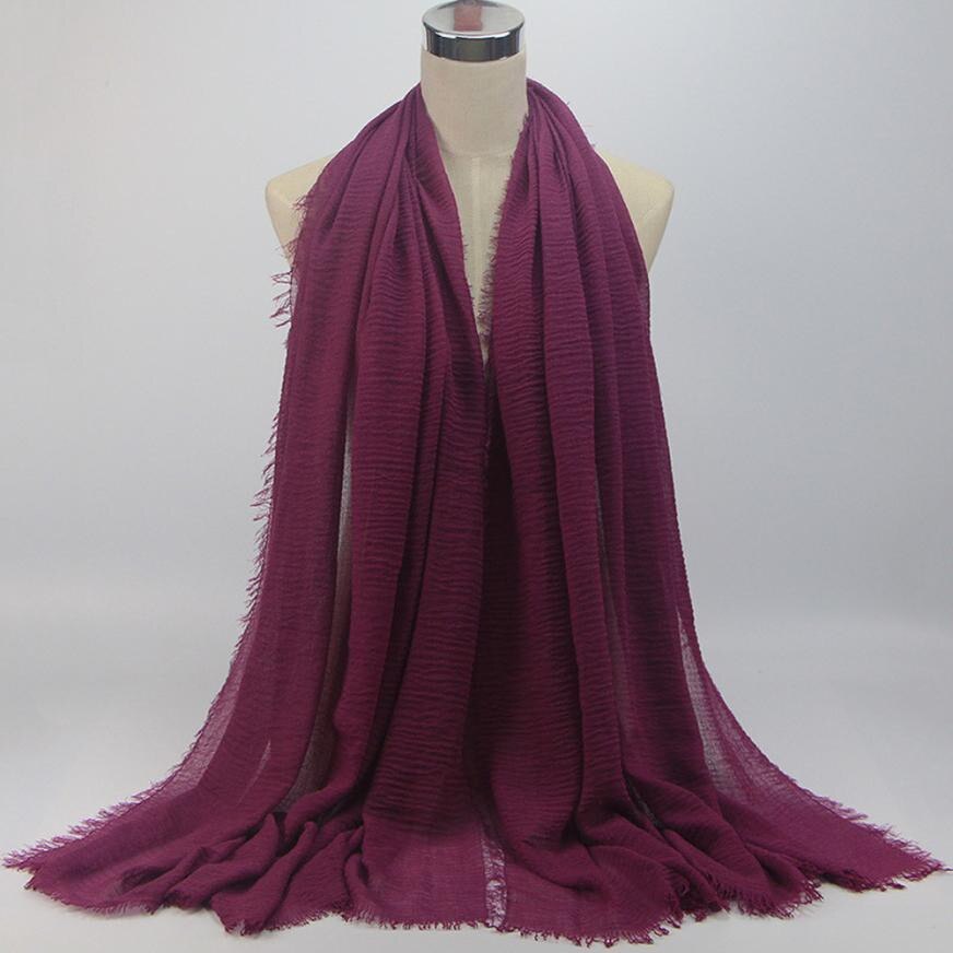 Premium Viscose Maxi Crinkle Cloud Hijab Scarf Shawl Soft Islam Muslim Women Lady Sales #J05