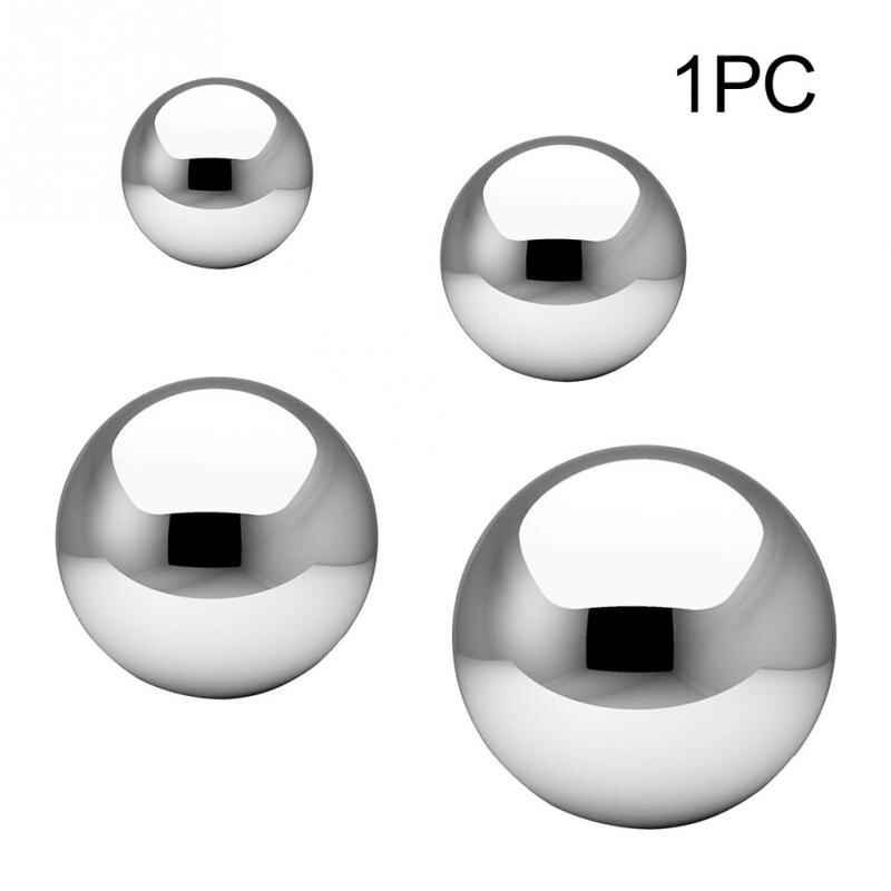 Glitter Mirror Ball Craft Decoration High Gloss Stainless Steel Ornament Hotel Sphere Silver Party Home