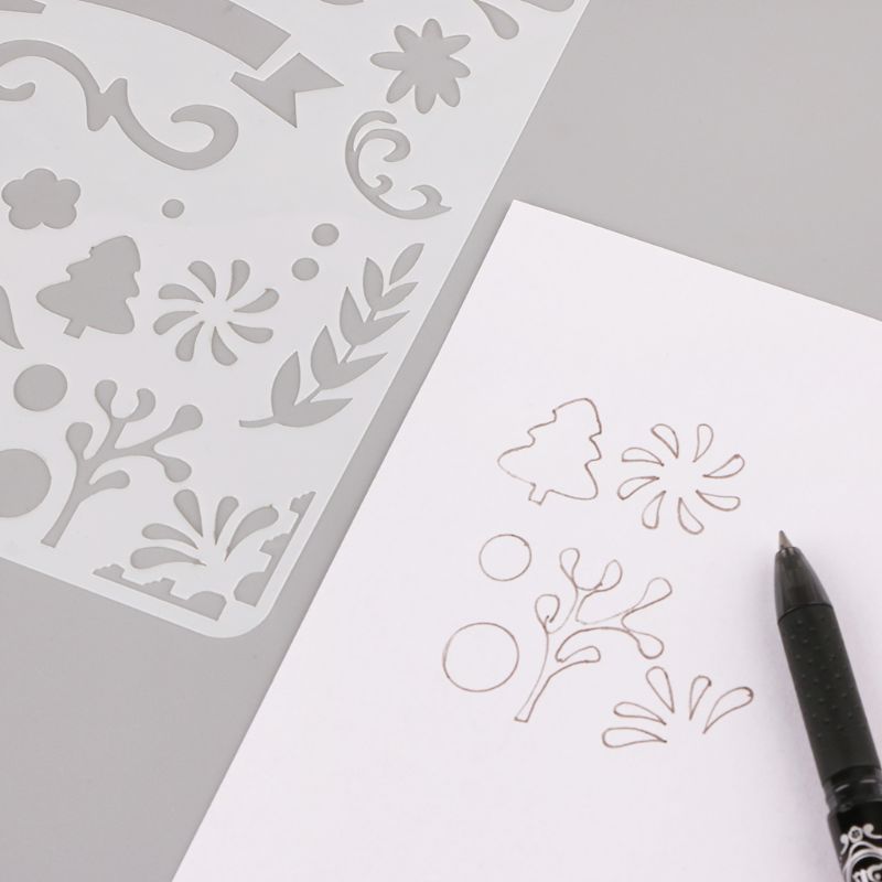 24Pcs Drawing Template Stencils Journal Notebook Diary Scrapbooking A5 DIY Stationery School Office Supplies