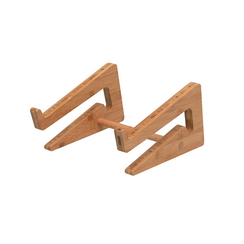 N0HC Draagbare Houten Laptop Stand Verticale Koeling Beugel Voor Notebook Tabletten Pro Air Pad Hout Houder Verstelbare Voor 15&#39;&#39;