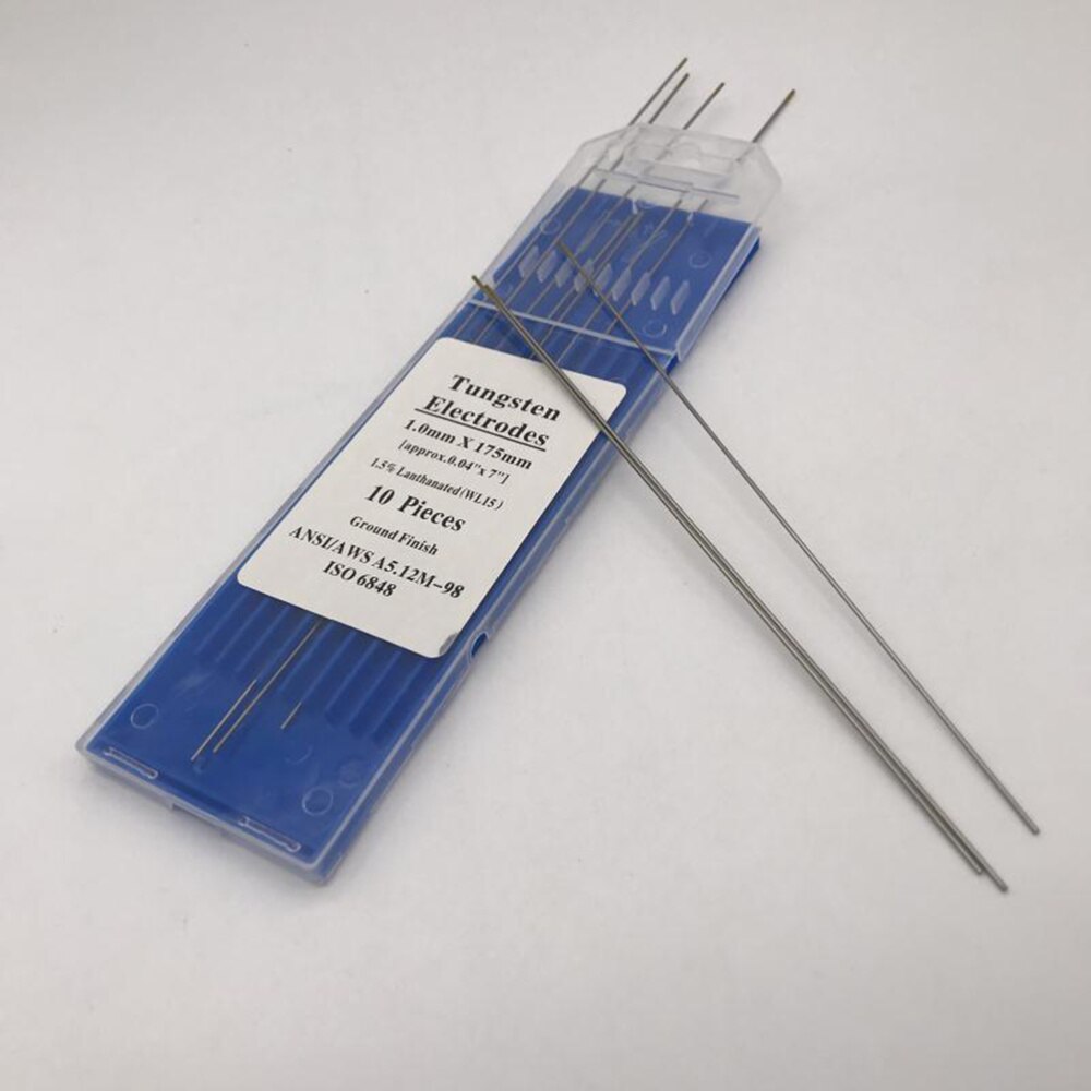 TIG-electrodos de tungsteno para soldar, varillas de soldadura de electrodos de tungsteno WL15 lantanated 1.5%, 1,6 MM x 150MM, 1 bolsa de 10 Uds.