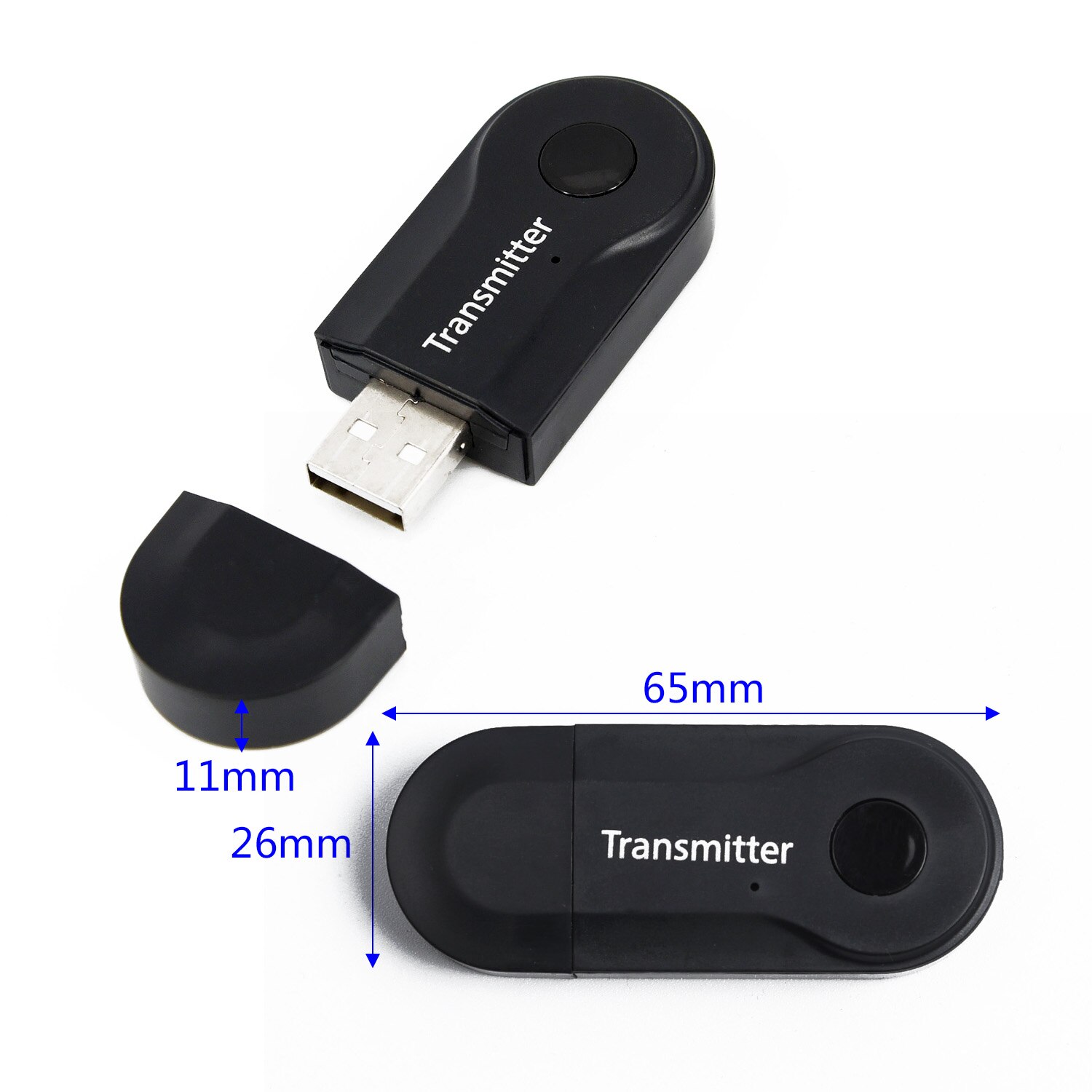 2In1 Universal Bluetooth Transmitter 3.5MM Audio Adapter USB Hub Adapter