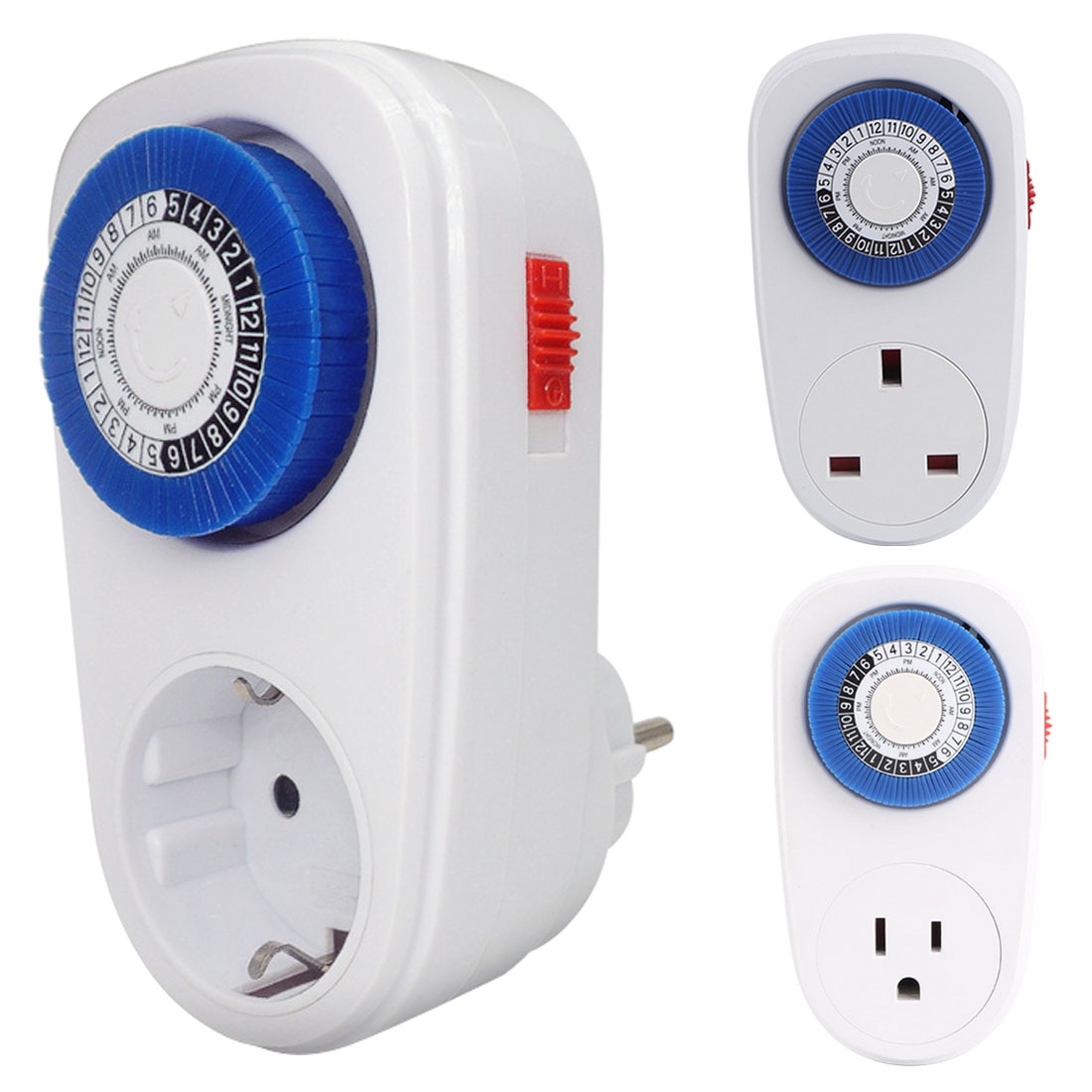 Mini Timer Schalter Programmierbare Mechanische Clever Countdown Schalter Buchse 24 Stunden Blau
