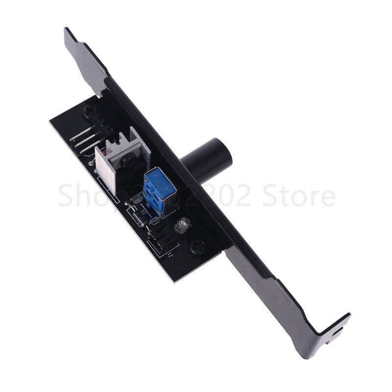 3 Way 3pin Case Fan Controller w/ Full Profile PCI Slot Cover,12V Molex to 3 3-pin Fan Connector Hub Adapter Splitter Control