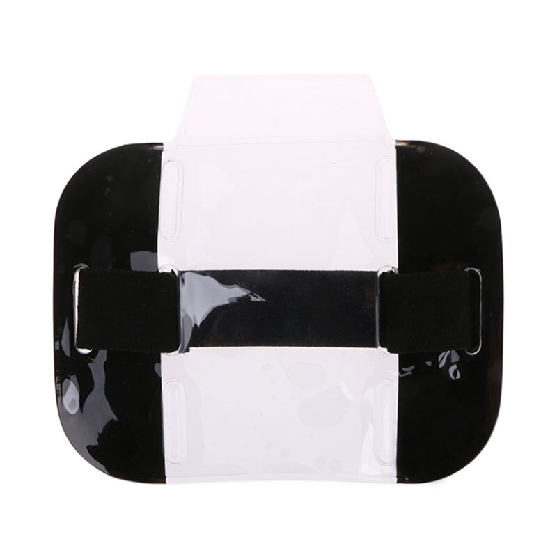 1pc elastyczne ramię zespół uchwyt na identyfikator zdjęcie opaska etui na karty kredytowe przenośna przezroczysta karta pcv organizator wysokiej jakości: czarny