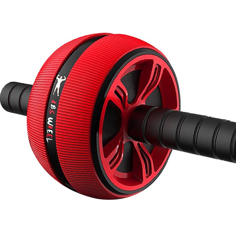 Stille Spier Oefening Abdominale Wiel Roller Thuis Fitnessapparatuur Dubbele Wiel Abdominale Power Ab Gym Roller Training: Rood
