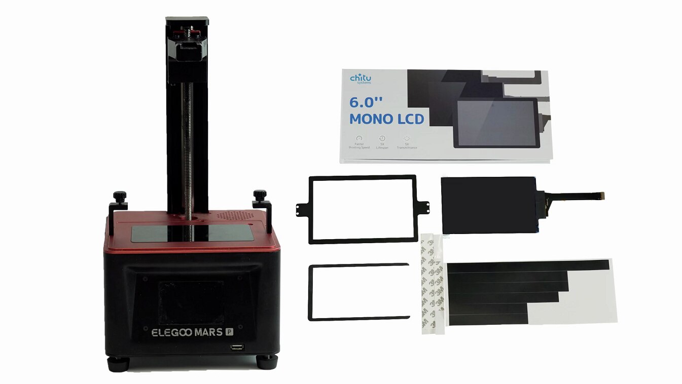 6.08-inch 2K MONO Upgrade Kit For Elegoo Mars/ Elegoo Mars Pro With Chitusystems