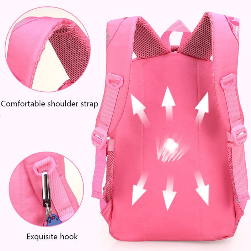 Grote schooltas voor kinderen, schattige schoolrugzak voor studenten, bedrukte waterdichte rugzak voor basisschoolboeken voor tienermeisjes