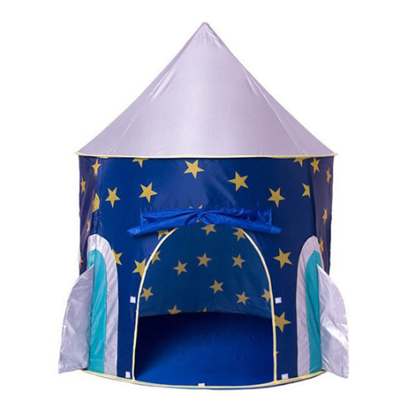 Tienda de juegos plegable portátil para niños, casa de juegos de princesa para bebés, para gatear, diversión interior y exterior, castillo, casa de juegos para deportes de vida: dark blue