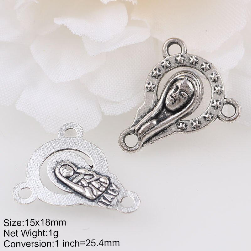 20 stücke Religiöse Charme Drei Löcher Halskette Verknüpfung Charme Anhänger Schmuck, sterben DIY Schmuck zubehör: AJ593