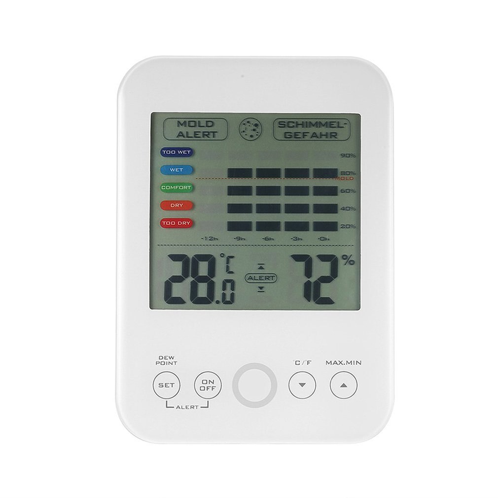 High Accuracy Digital Indoor Electronic Temperature Humidity Hygrometer Weather Station thermometer with mold alarm LCD display