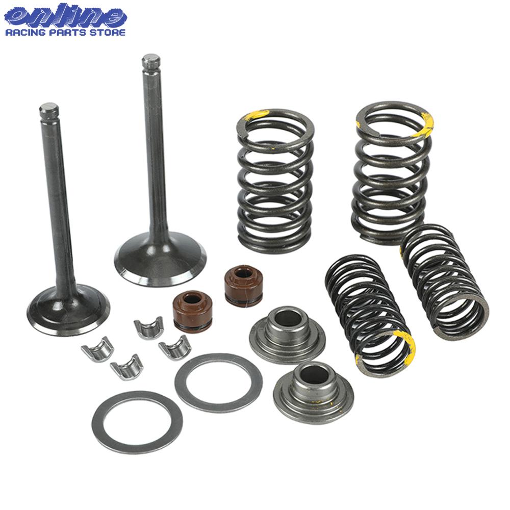 Motorcycle Intake Exhaust Valve comp Springs Cotter Seal Assy For Lifan