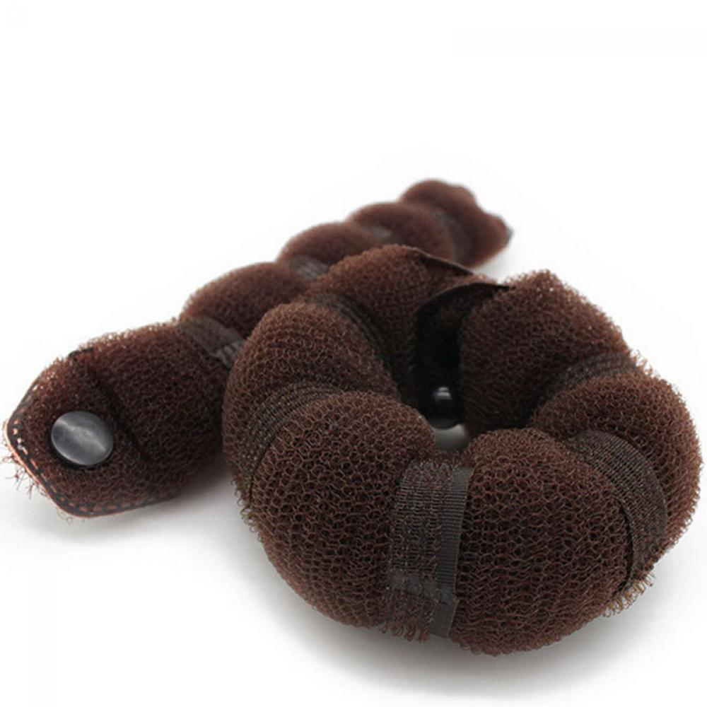 2 unids/set uno grande y uno pequeño novedosa mujer cubierta negra café mágico pelo para moños estilo moño Accesorios de belleza