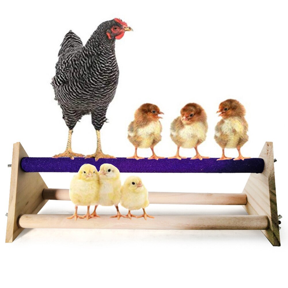 1Pcs Wood Parrot Perch Stand Durable Portable Wood Triangle Perch Stand Training Plaything Cage Nibble Toy for Parrot Hens Bird