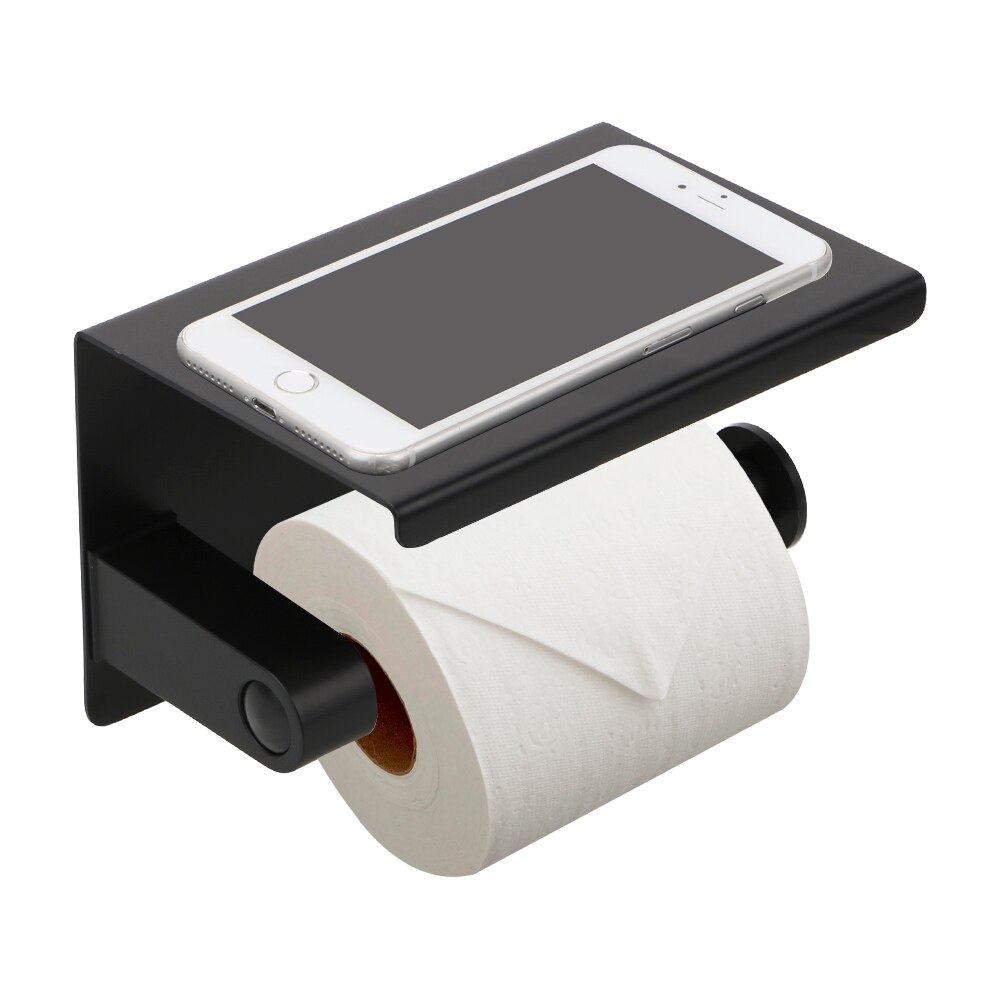 Rvs Wandmontage Telefoon Opslag Plank Toiletrolhouder Toiletrolhouder Badkamer Accessoires