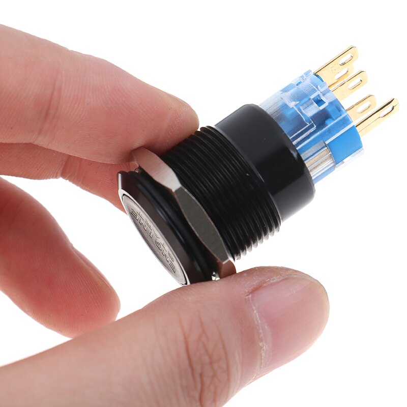 VGOL 2 Stück Metall Drucktaster 19mm - Selbstrückstellend & Wasserdicht IP65 - 12V-250V