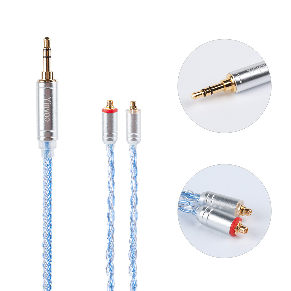 Yinyoo 16 Ader Hohe Reinheit Silber Überzogene Kabel 2.5/3.5/4,4 MM Mit MMCX/2Stift/QDC stecker Für TRN V90 BA5 KZ ZSX Blon bl-03 c12