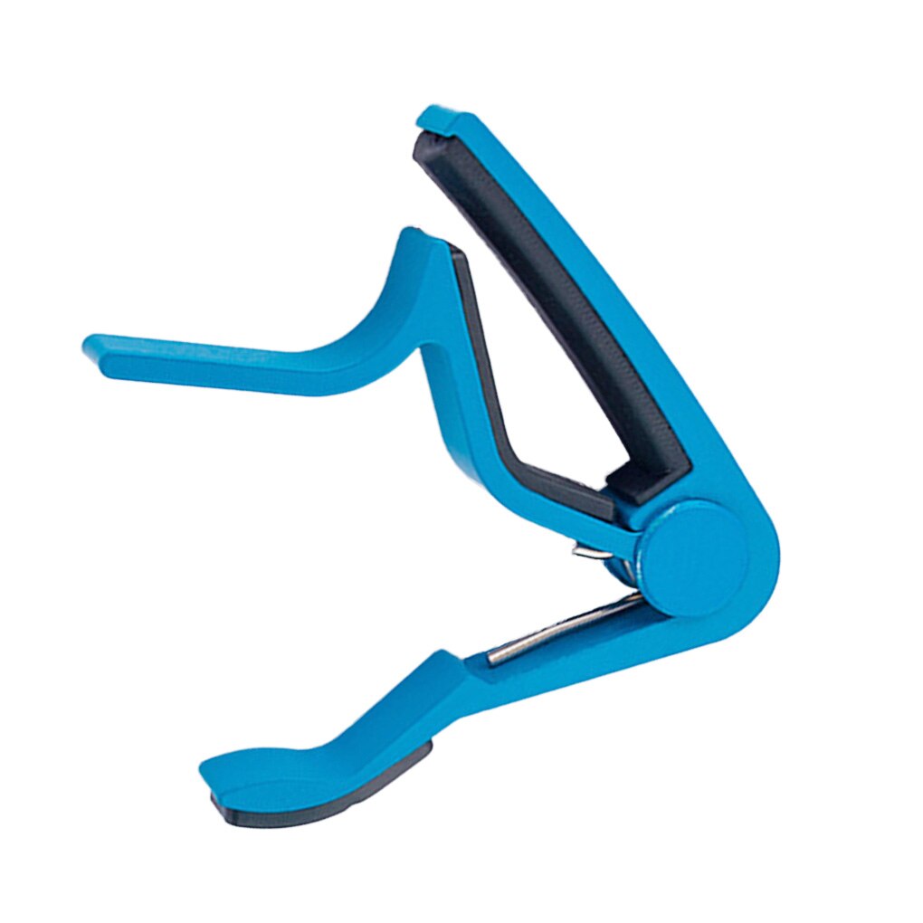 Guitar Capo Streamlined Aluminum Guitar String Clip Clamp with Stainless Steel Spring Silicone Handle: 4