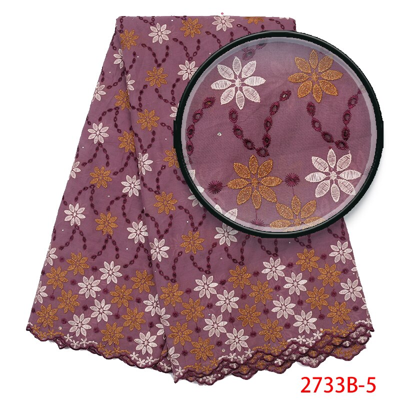 Swiss Voile Lace in Switzerland ,African Cotton Lace Embroidery Dry Lace Fabric for Nigeria Dress KS2733B-1