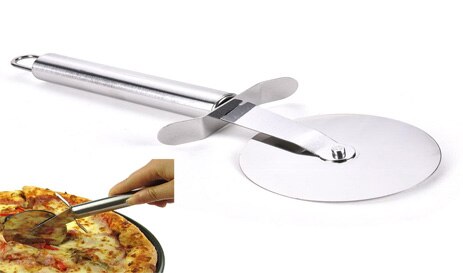 Pizzakniv pizzaskærer gør-det-selv rustfrit stål diameter 6.5 cm knivværktøj pizzahjul konditorværktøj pizzaværktøj