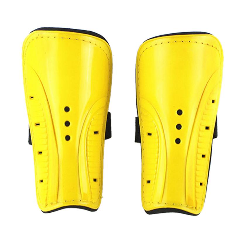 Professionelle Fußball Training Shin Guards Drei-Loch Leggings Fußball Sport Shin Pad Schutzhülle Für Erwachsene Kinder: Gelb