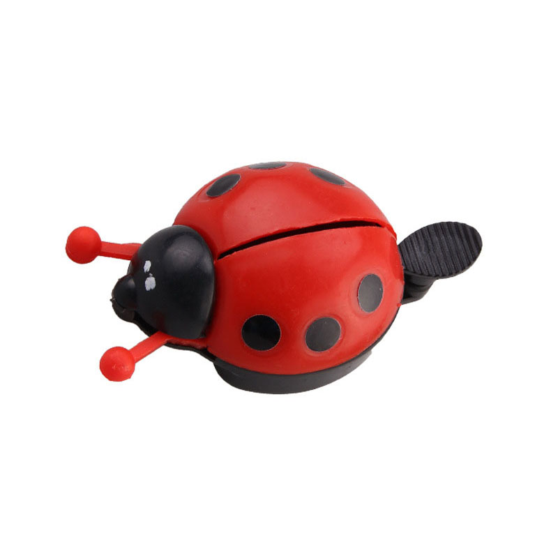 1pc cykelklockor tecknad skalbagge nyckelpiga cykelklockor för fina barn flickor cykeltur miniklockalarm cykeltillbehör: Violett/紫罗兰