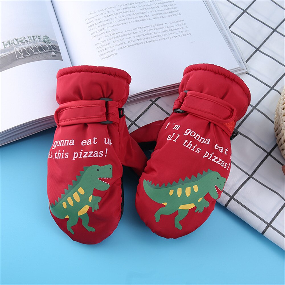 Exquisite Children Mittens High Cotton And Polyester Lining Thick Cotton Warm Windproof Gloves For Winter