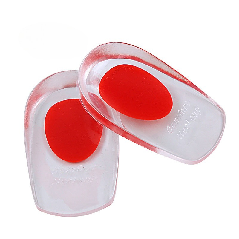 Weiche Silikon-Gel-Einlegesohlen für Fersensporn, Schmerzlinderung, Fußkissen, Fußmassagegerät, Pflege, Fersenbecher, Schuhpolster, HöHenne-Einlegesohlen: Beige / 0,5