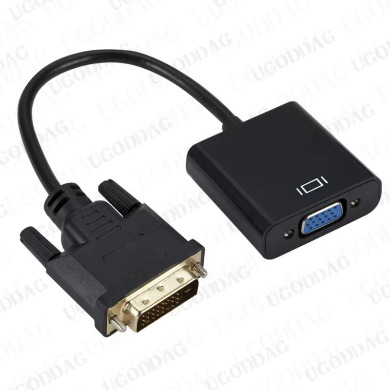 DVI-D DVI Naar VGA Video Kabel Adapter Converter 24 + 1 25 Pin naar 15 Pin Kabel Converter HD 1080 P Voor PC Computer Monitor