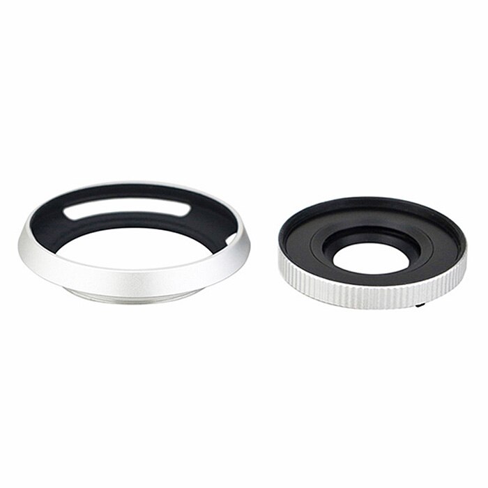 Auto Bouchon D'objectif pour Panasonic Lumix GX9 GF10 GF90 GF9 GX800 GX850 GF8 GF7 GX80 GX85 GM5 GM1 caméra avec objectif 12-32mm: Hood cap kit silver