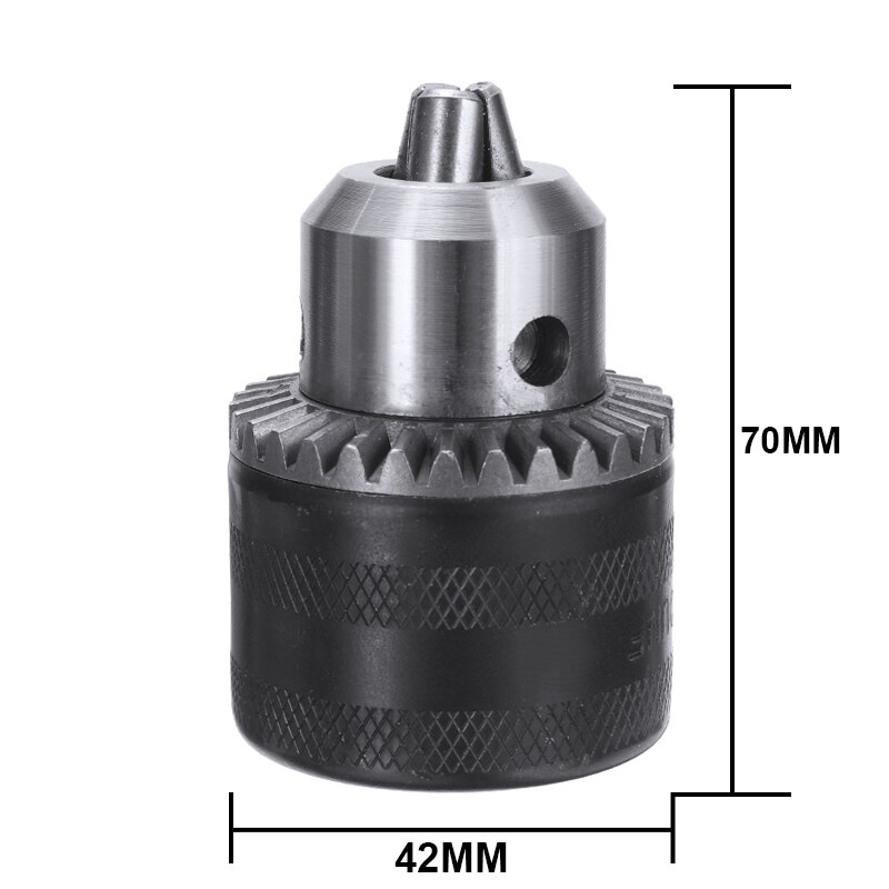 Black Steel 13mm 1/2" Keyless Drill Chuck 3/8" SDS Plus Shank Adaptor Converter Socket Impact Wrench Chuck Tool