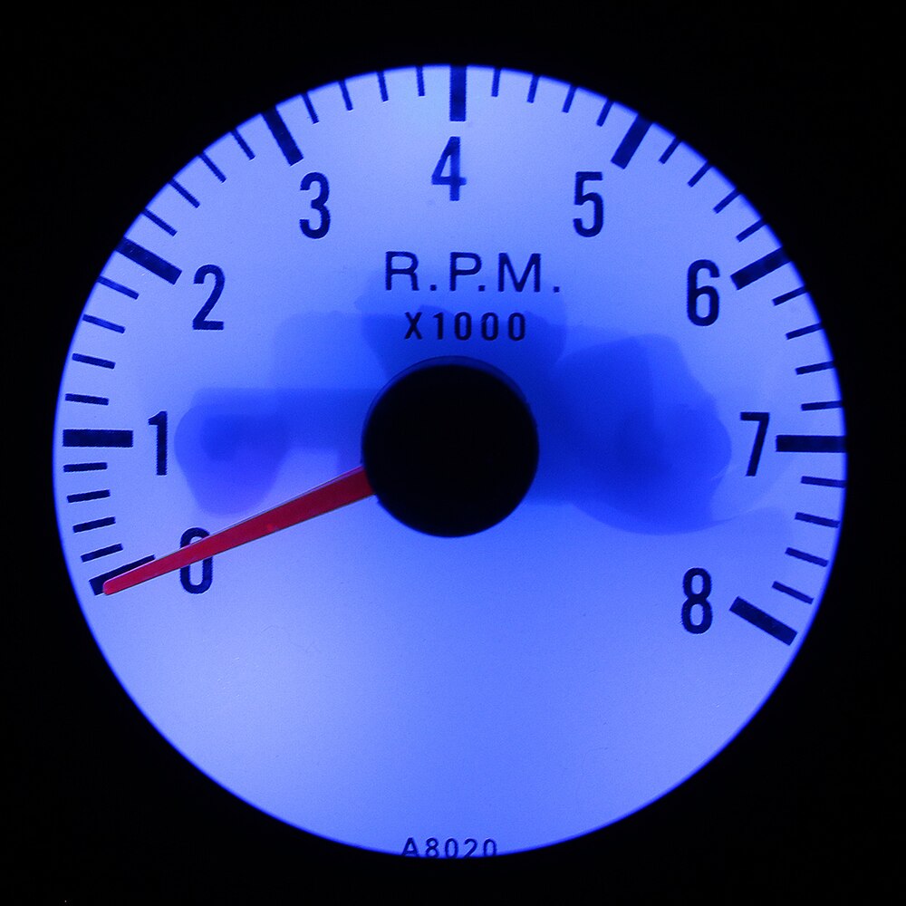 Tach Gauge Meter Blue LED Car Tachometer 0~8000RPM Universal 12V Digital Display Pointer Tacho Gauge