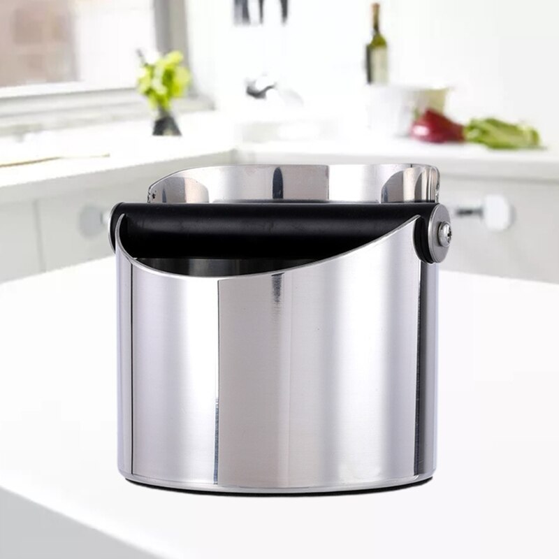 Coffee Knocking Box Espresso Knock Barrel Stainless Steel Grind Waste Storage Bin Coffee Powder Container Slag Bucket