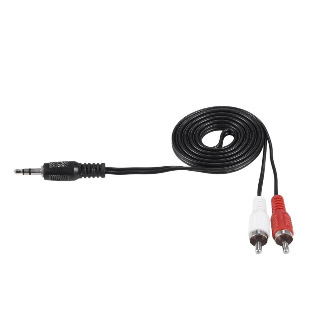 1/8 Inch 3.5mm Plug Jack to 2 RCA Male Stereo Audio Earphone Headphone Headset Y Splitter Adaptor Cable
