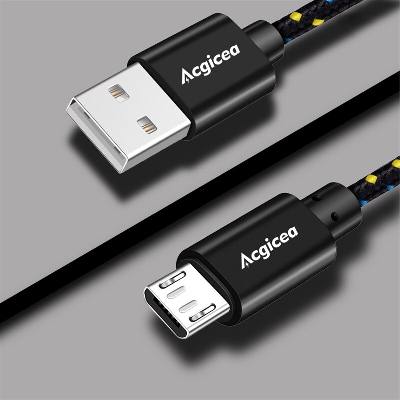 Micro USB Cable Fast Charging Cables for Samsung Xiaomi Android Smartphone Phone Charger Data Microusb Cable 1m 2m 3m Wire Cord: Black / 2m