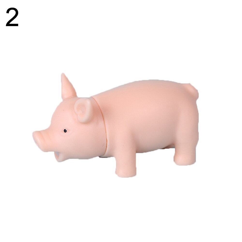 Funny Pig Squeeze Squeaky Sound Squeaker Adult Kids Vent Decompression Toy: Skin Color
