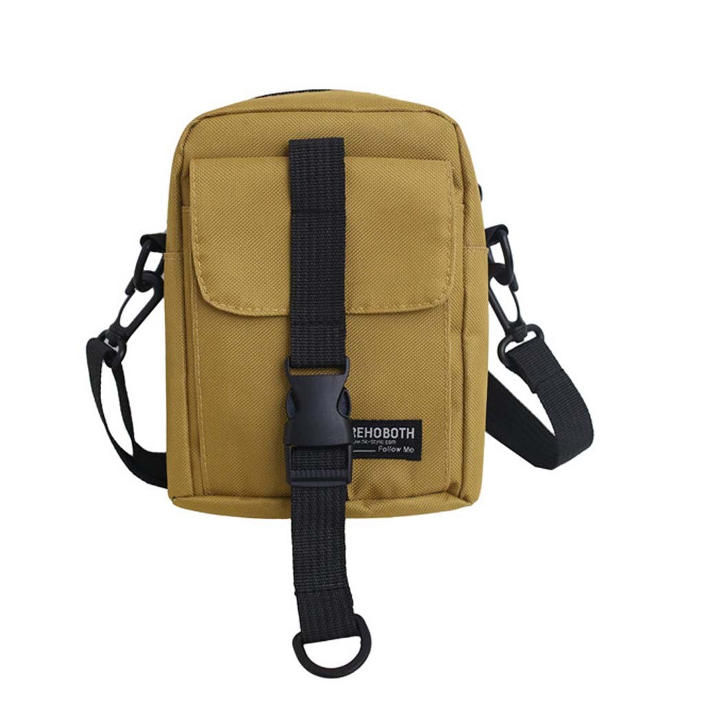 Messenger Bag Unisex Schoudertas Outdoor Kleine Multifunctionele Telefoon Tas Toevallige Schouder Casual Eenvoudige Telefoon Handtas Tas: Khaki 