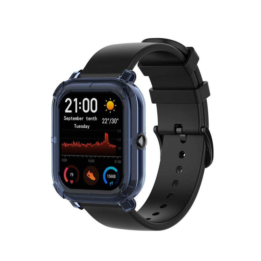 Tpu ram stötfångare täckfodral skalskydd för xiaomi huami amazfit gts smart klockskydd armband skyddande tillbehör