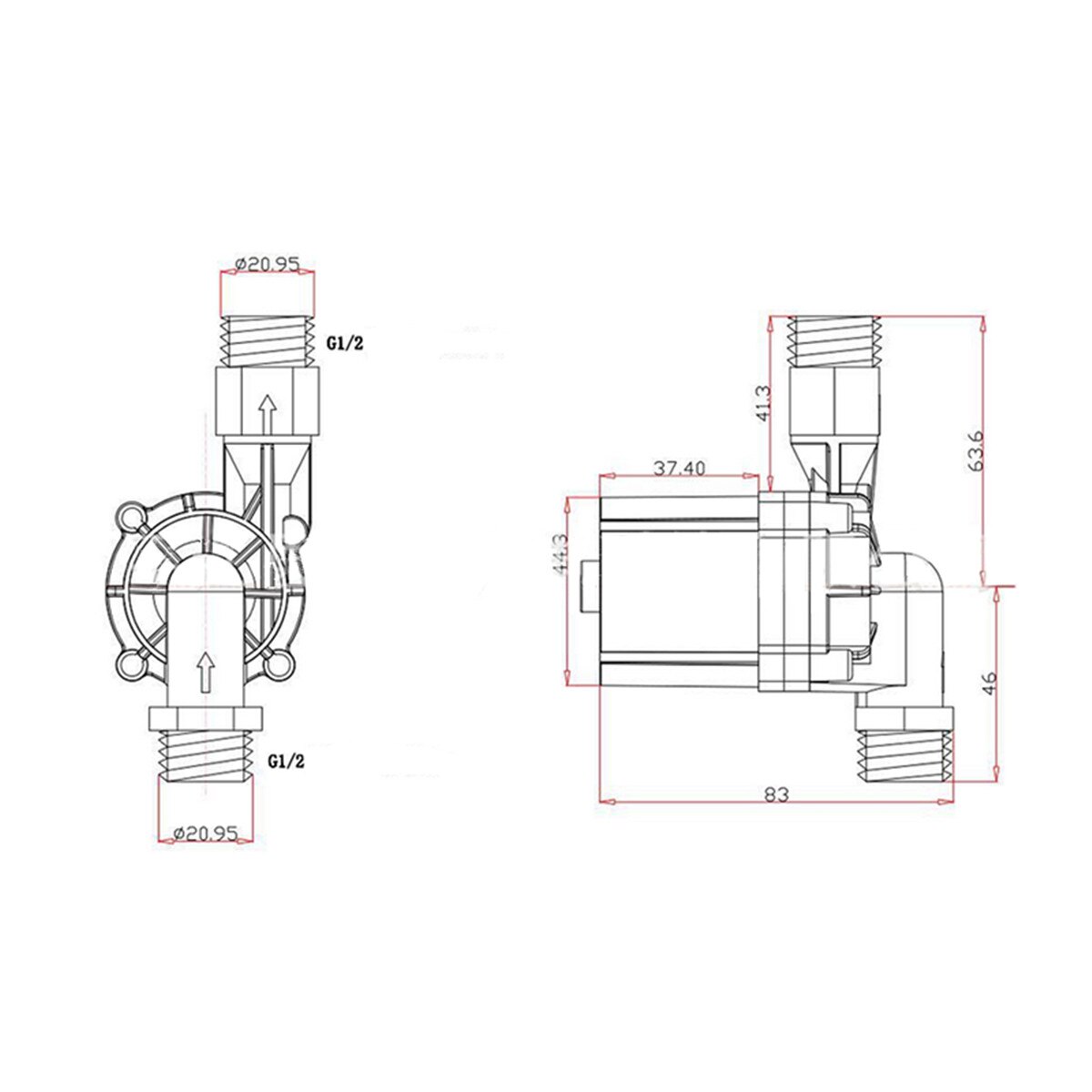 Dc 12V 18W Laag Geluidsniveau Duurzaam Brouwen Pomp Homebrew Bier Circulatie Borstelloze Water Pompen Thuis Bier Brouwen Pompen
