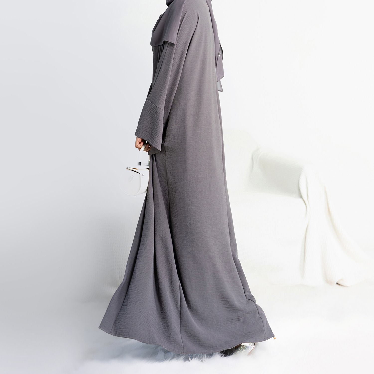 Abaya vestido Hijab sin mangas, conjunto musulmán a juego, bata islámica de lujo, vestido africano, Kimono marroquí, ropa de caftán, 2 uds./Set: XL / Negro