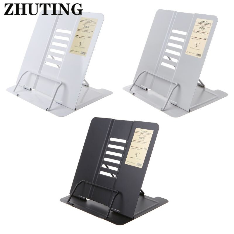 Portable Metal Adjustable Reading Book Holder Support Document Shelf Bookstand Book Stand