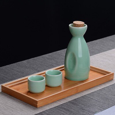 1 kruka  of 2 koppar vintage keramik sake kruka muggar set flagon sprit kopp sprit koppar set japansk sake vin set: Stil 3