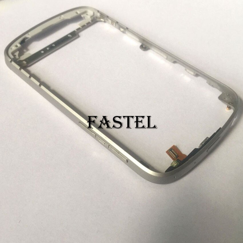 Voor blackberry  q10 originele volledige complete mobiele telefoonbehuizing + frame cover case + russisch frans engels toetsenbord met flex: Witte framebedekking