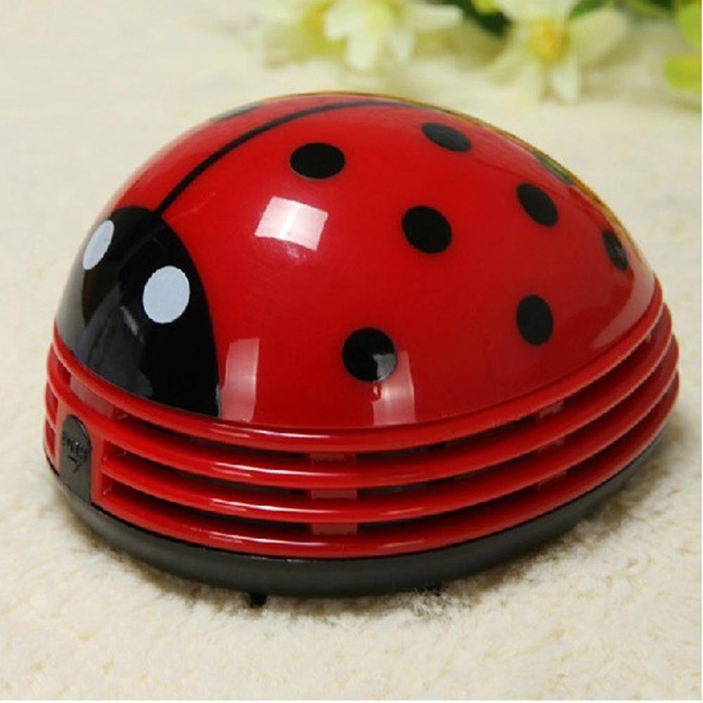 Dust Collector Strong Suction Cleaner Mini Size Lovely Cartoon Ladybug Shape Desktop Vacuum Cleaner Home Office Keyboard