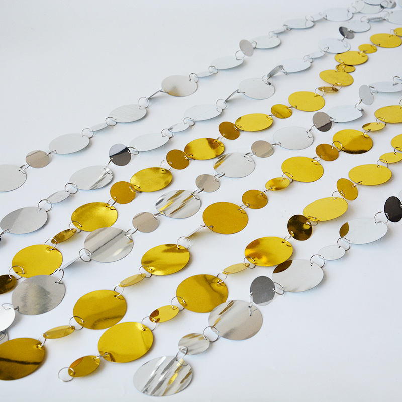 5pc DIY wedding stage layout PVC plastic sequin curtains Christmas Festive party decoration Supplies